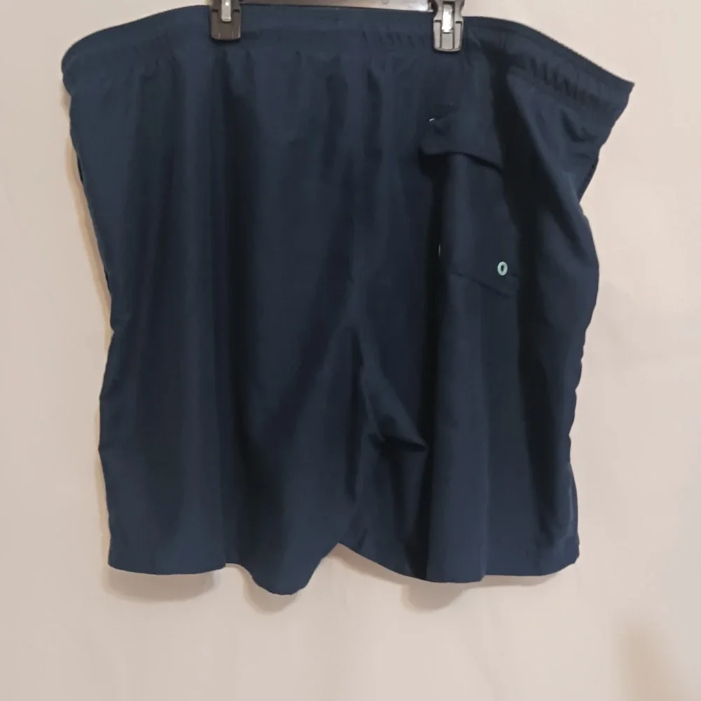 George Swim Trunks Mens 3XL 48-50 Navy Blue Excellent Drawstring Pockets